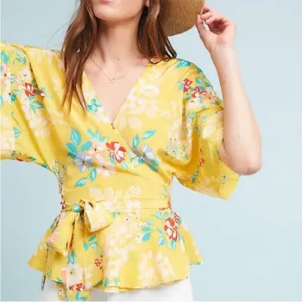 Anthropologie Yumi Kim Happy Days That’s A Wrap Top